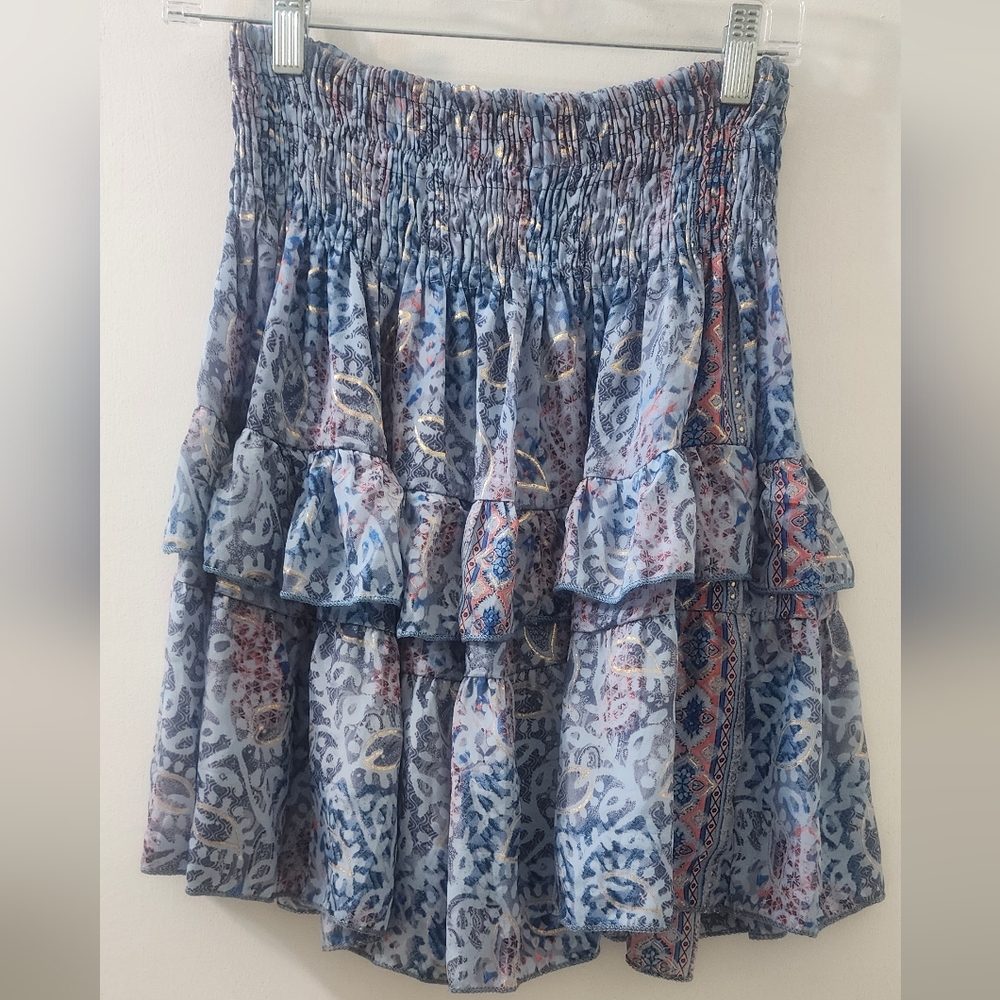 Bigg Bull Women's Blue Patterned Skirt, One‎ Size.